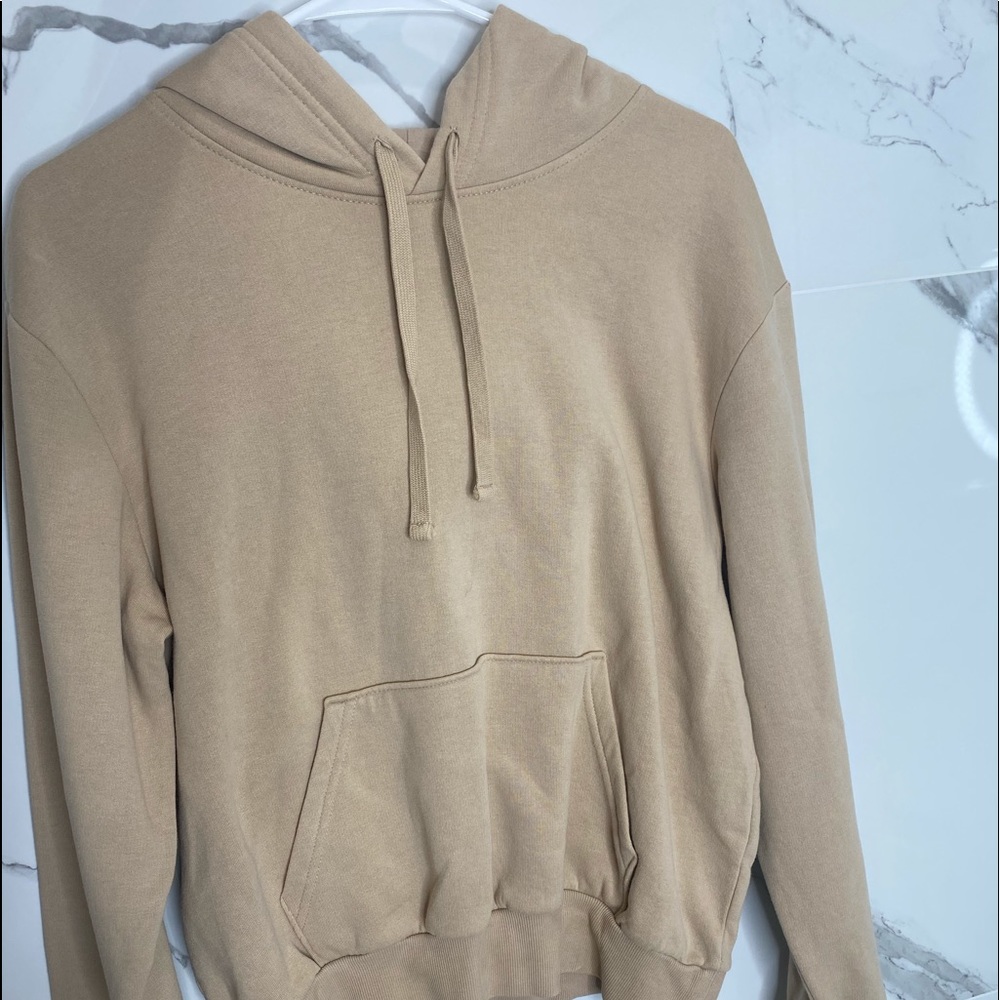beige hoodie